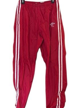 Aeropostale Red Men's Track Pants with White Stripes Mens size Small